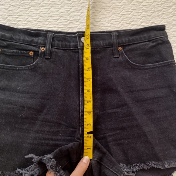 Abercrombie and Fitch 4" mom short high rise black Sz 10/30 - Picture 8 of 9